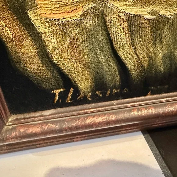 2 oil paintings on velvet, sponge real wood frame. In great condition. Not bird. - Picture 6 of 10